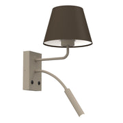 Applique da lettura Arden 2 luci beige/marrone E27 G9