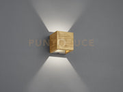 BRAD APPLIQUE LED LEGNO CUBO BI-EMISSIONE SMD OSRAM CON REGOLAZIONE INTENSITA' CON INTERRUTTORE L.11X11CM 13,5W · 1x 1500lm, 3000K DIMMERABILE