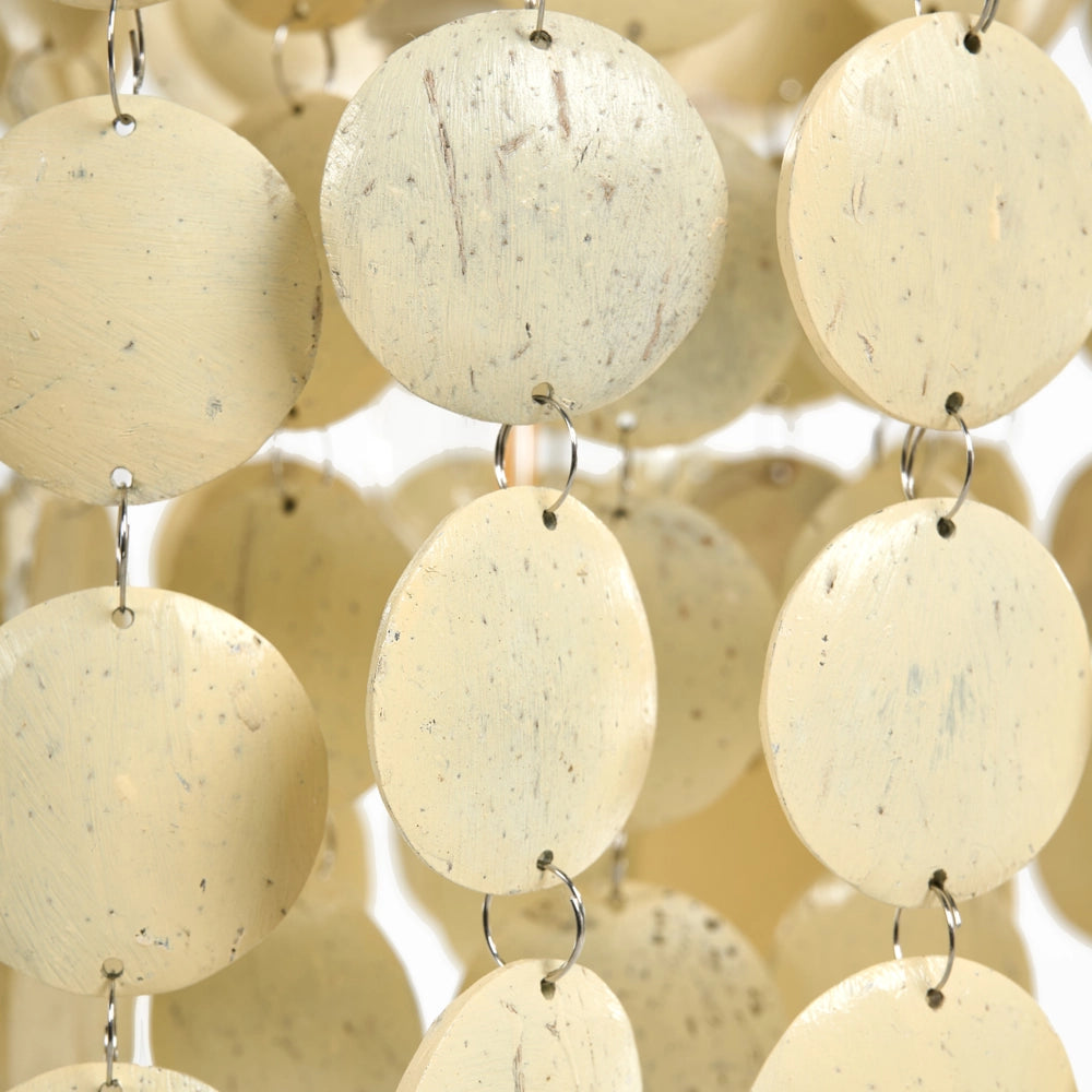 Lampadario Luce Beige Guscio di cocco Lampada a sospensione Stile Boho
