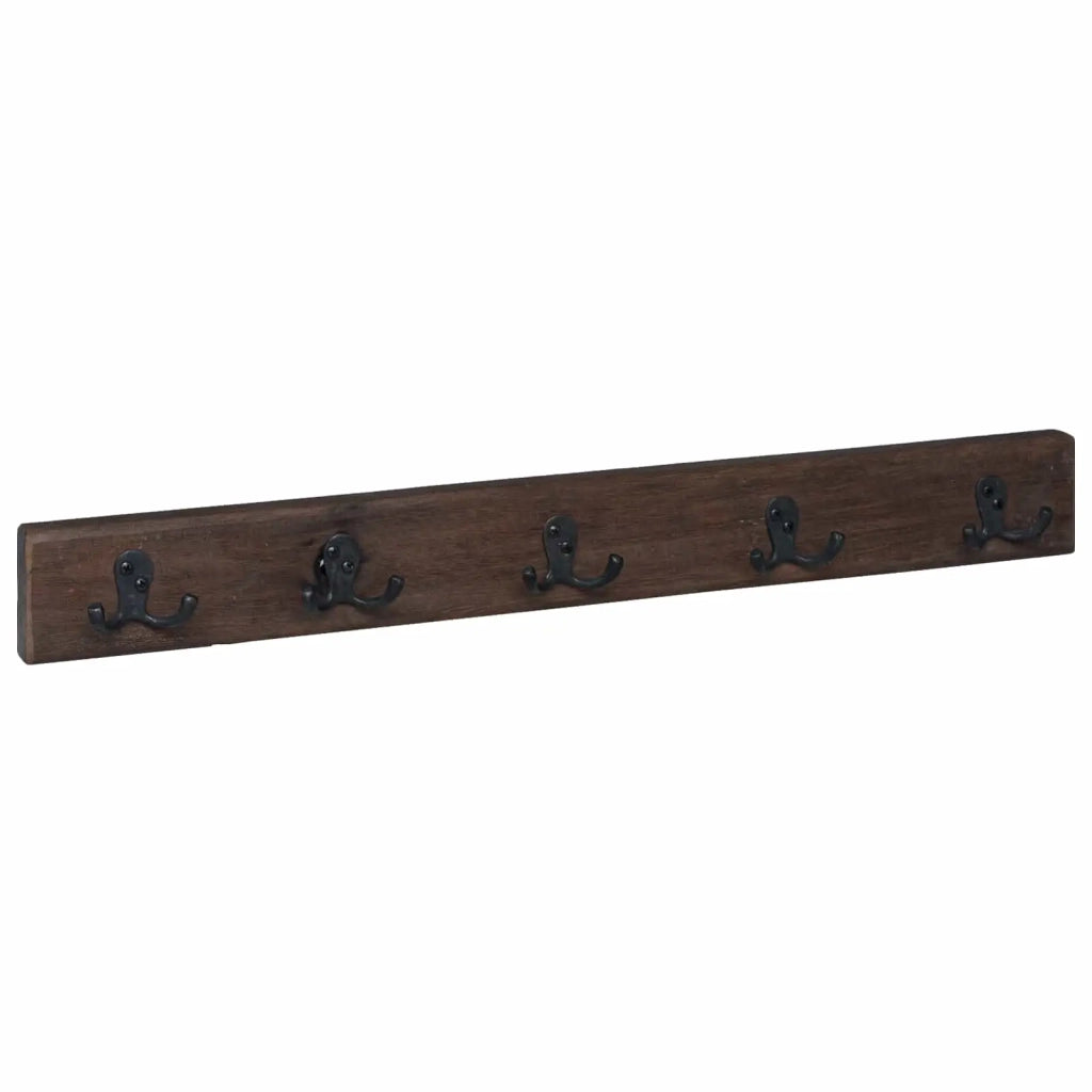 Gruccia Marrone 60 x 7 x 8 cm Legno Recuperato Massello CFW7412483