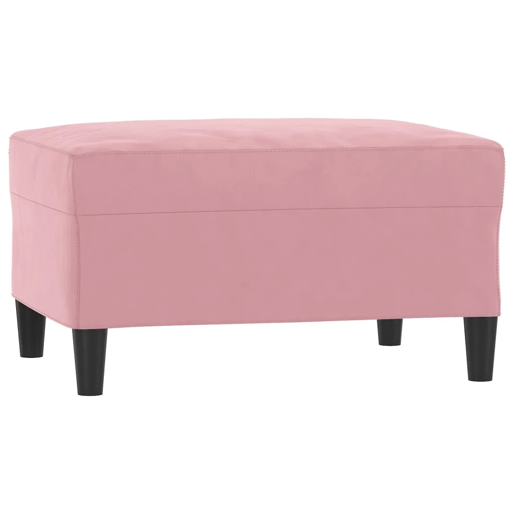 Set di Divani 4 pz con Cuscini rosa in Velluto