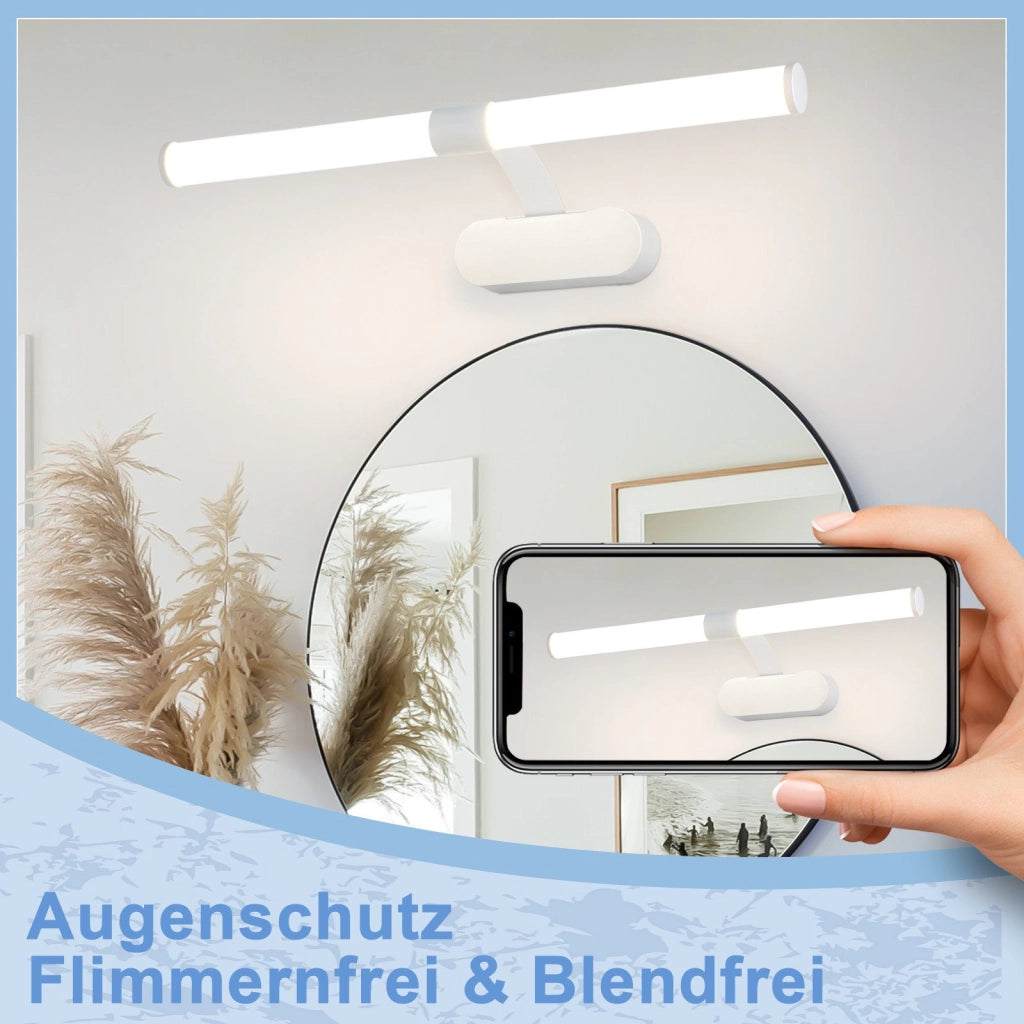 ZMH Lampada da parete a LED per specchio da bagno 60 cm bianca 8W