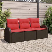 Set Divano da Giardino Marrone polyrattan 3345904