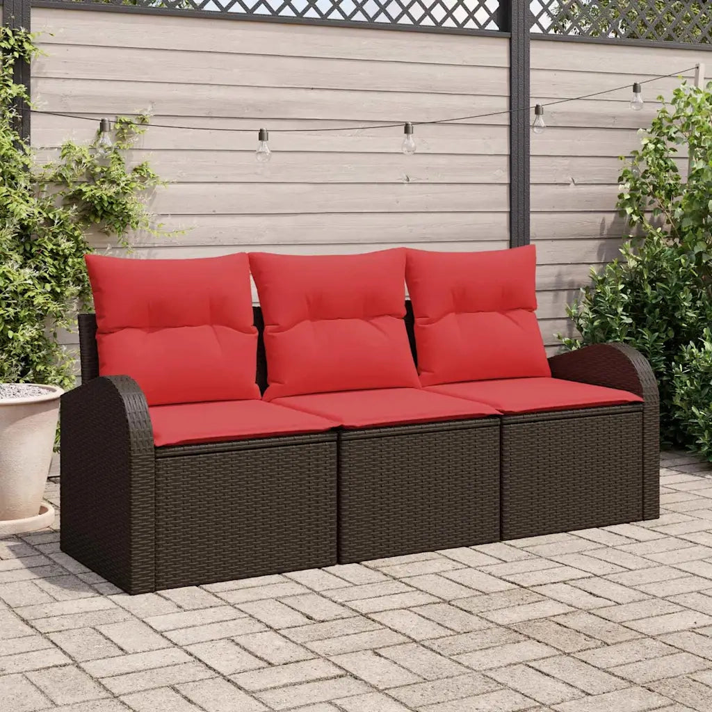 Set Divano da Giardino Marrone polyrattan 3345904
