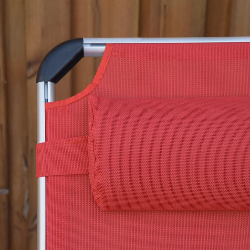 Sdraio pieghevole da giardino con cuscino ¨C Minimal ¨C Grigio 120 kg