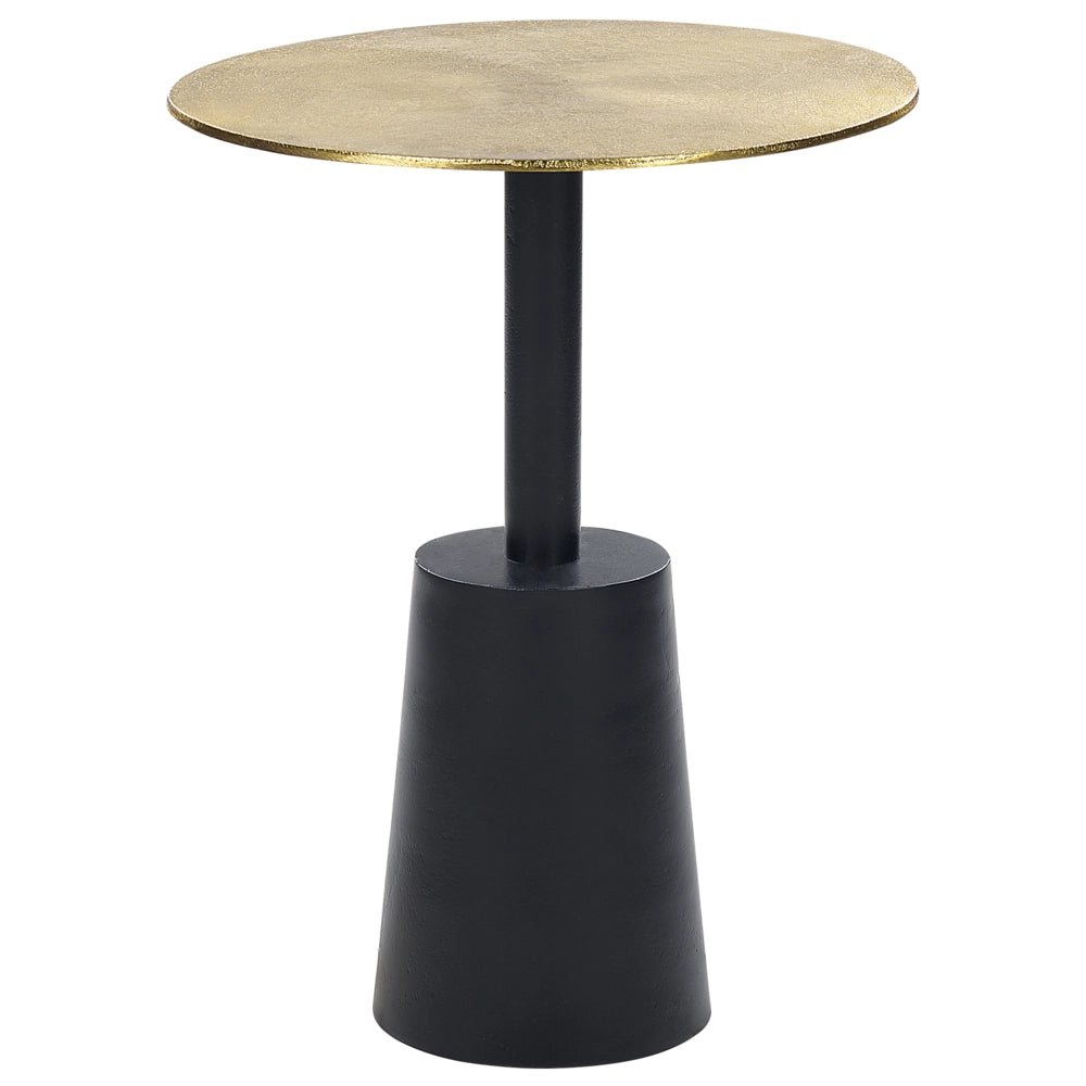 Tavolino in metallo oro e nero 36 cm fatto a mano forma geometrica stile moderno soggiorno camera da letto