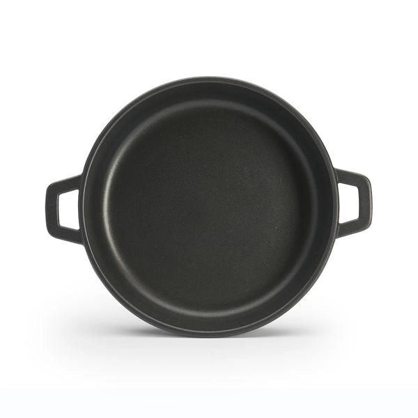 DE BUYER 8311.28 Choc Extreme Casseruola Antiaderente con Coperchio in Vetro Diametro 28 cm Capacita' 6.6-7 L Forno fino a 220°C Induzione colore Nero