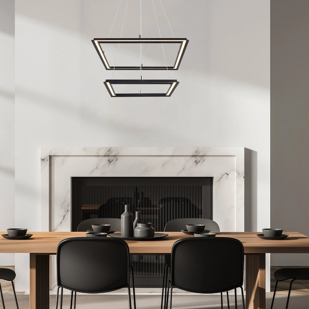 Lampada a sospensione LED 48W nera geometrica Sidona Rabalux