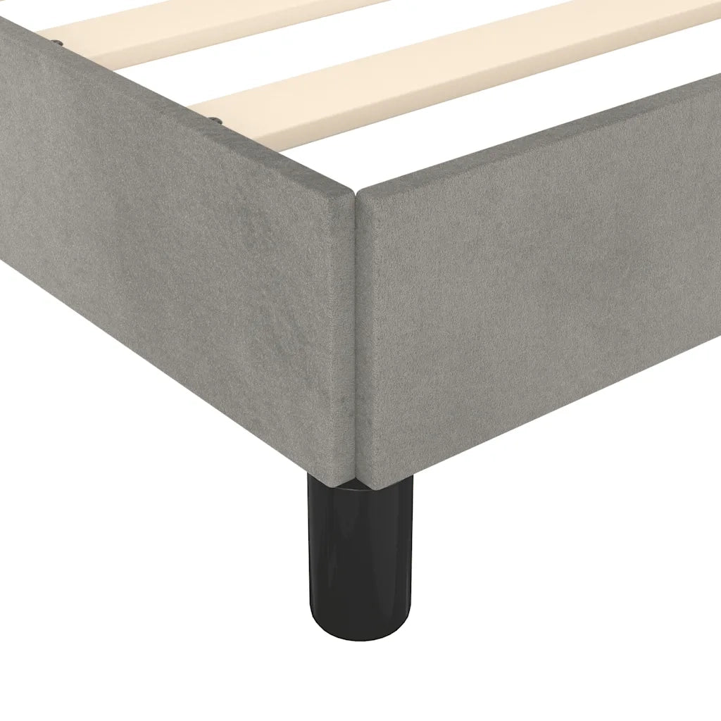 Struttura letto senza Materasso Grigio Chiaro 193x203 cm matrimoniale Velluto 347360