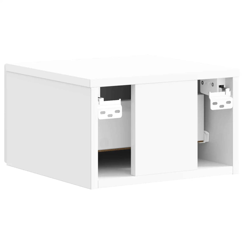 Mobiletto da notte a muro Bianco Lucido 34,5 x 33 x 20 cm 899283