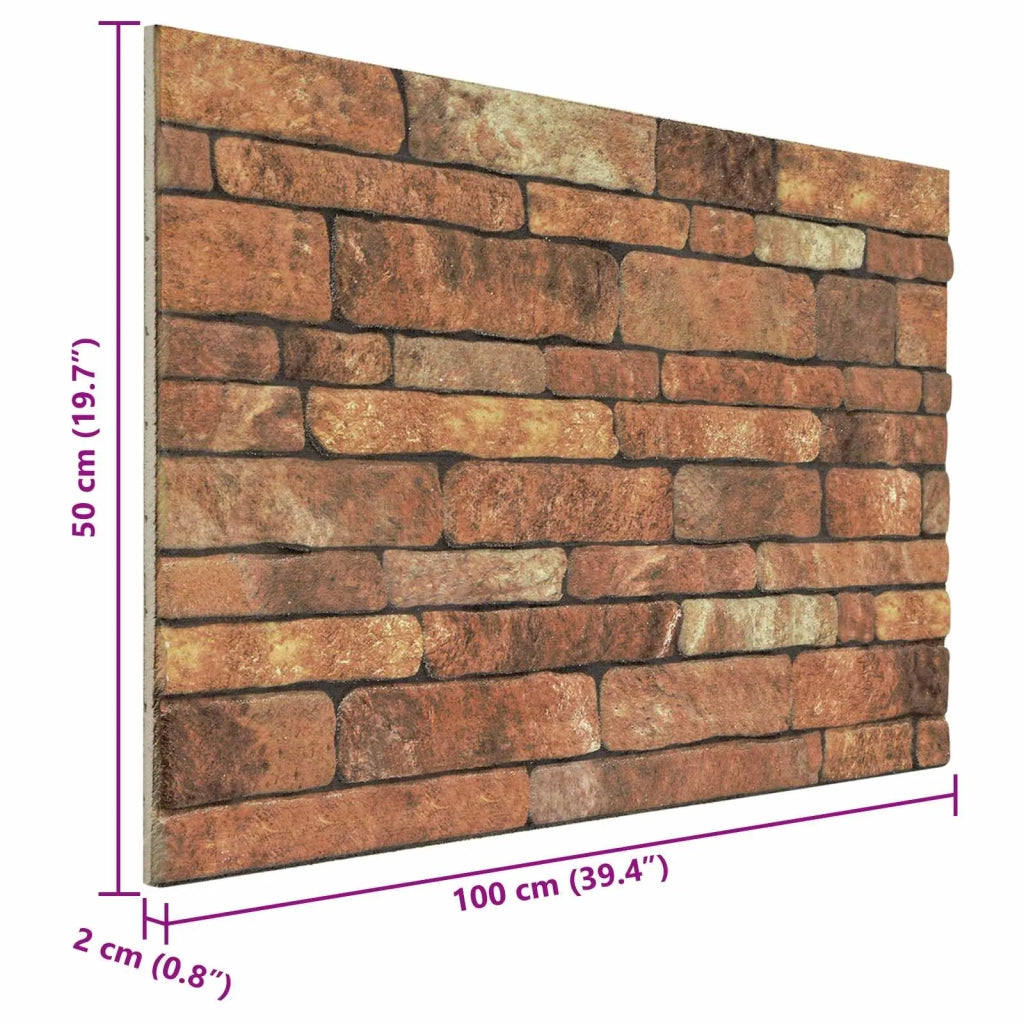 Pannelli da parete 10 pz 100 x 50 cm Marrone e bianco 42046094