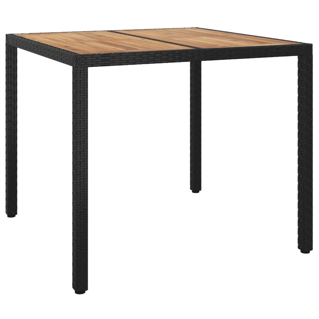Set da Pranzo da Giardino 3 pz con Cuscini Nero in Polyrattan 3187388