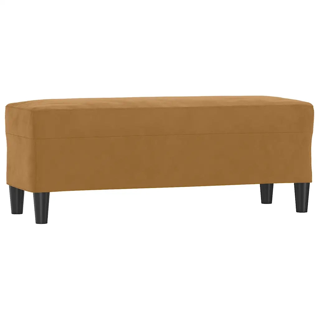 Panca-Sgabello marrone 100x35x41 cm in Velluto