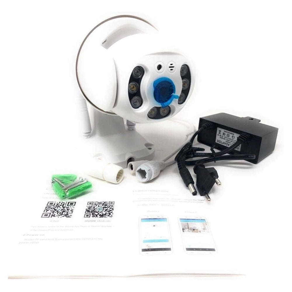 Trade Shop - Telecamera Ip Camera Full Hd 1080p Wireless Motorizzata Wifi Internet Da Esterno -