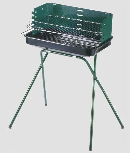Ompagrill 80399 Barbecue a Carbone 53x34 cm Acciaio Verniciato Griglia Cromata 5 Posizioni colore Verde