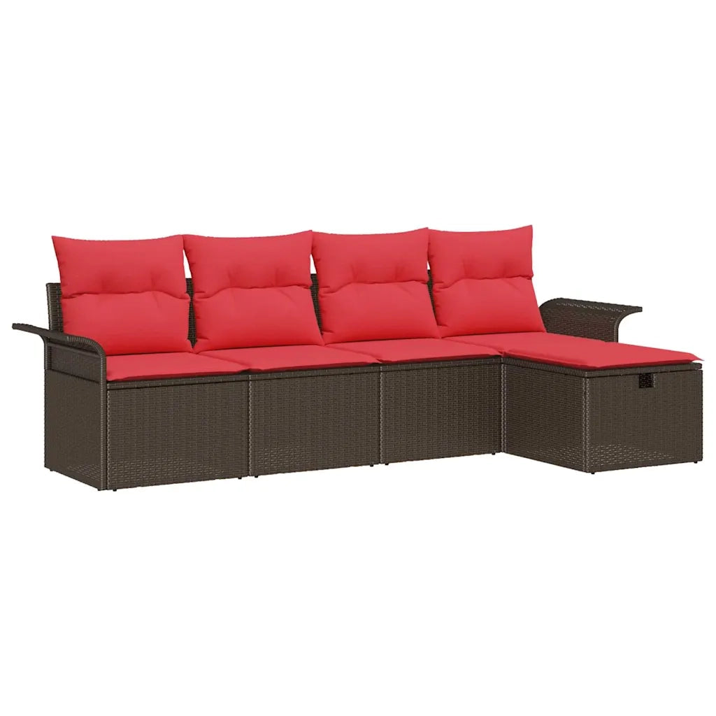 Set Divano da Giardino con cuscino 5 pcs Poly Rattan 3360195