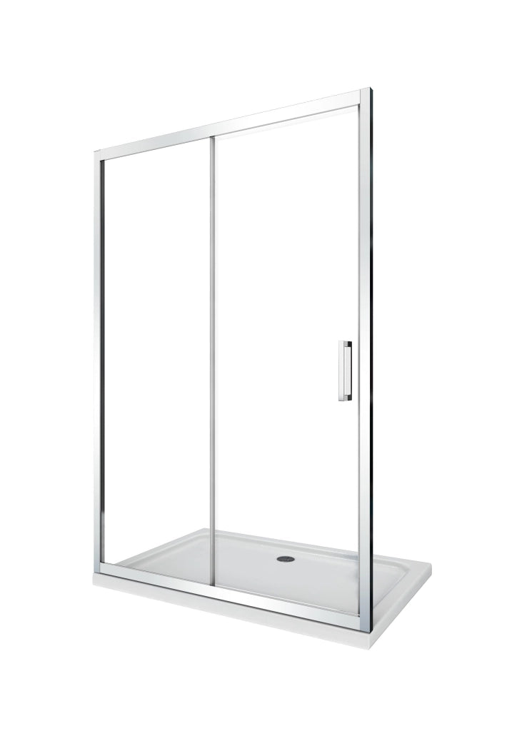 Porta doccia vetro 6 mm per installazione in nicchia Altezza 190 cm installazione reversibile cm 135-140