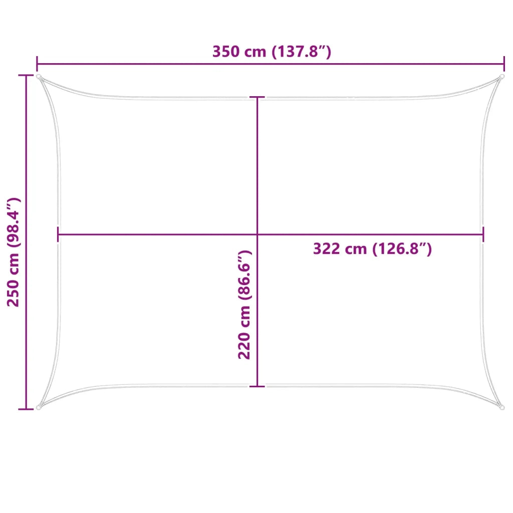 Vela da ombra solare Blu e Bianco 3,5 x 2,5 m 42031092