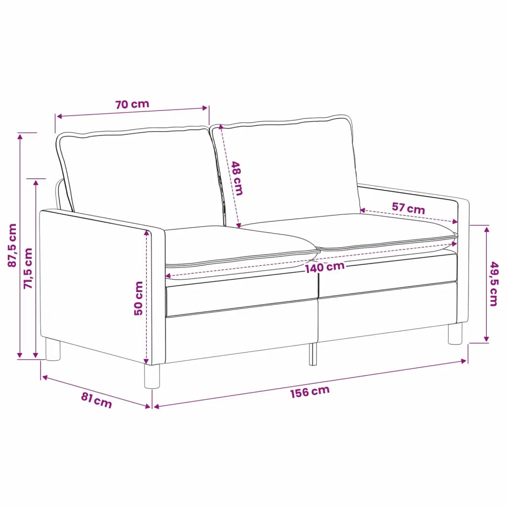 Set di divani 2 pcs Grigio Scuro Poliestere 3417091