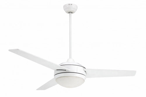 Vam Ventilatore da soffitto bianco 122 cm con luce e telecomando con sensore temperatura