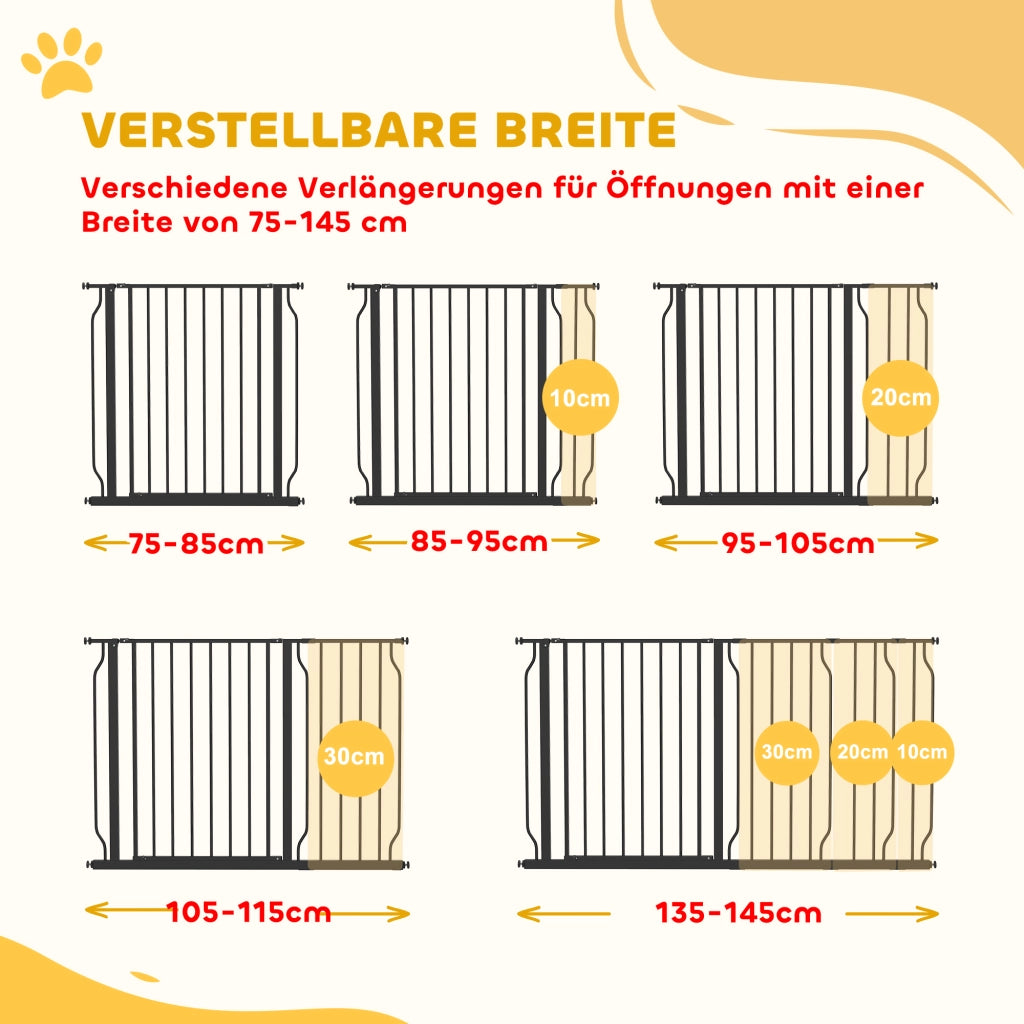 Cancello per cani a pressione ¨C Minimal ¨C regolabile 75-145 cm