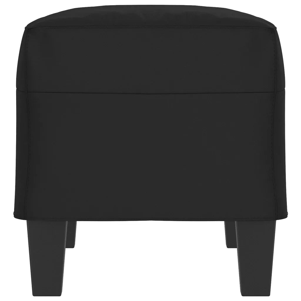 Panca Nera 70x35x41 cm in Microfibra 349448