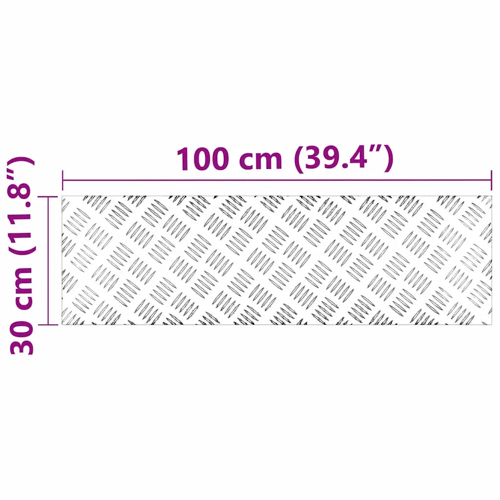 Gradini per Scale 4 pcs Argento 100 x 30 cm Alluminio 4104312