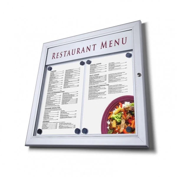 Bacheca per esterni porta Menu personalizzabile - 1 x A4 LED