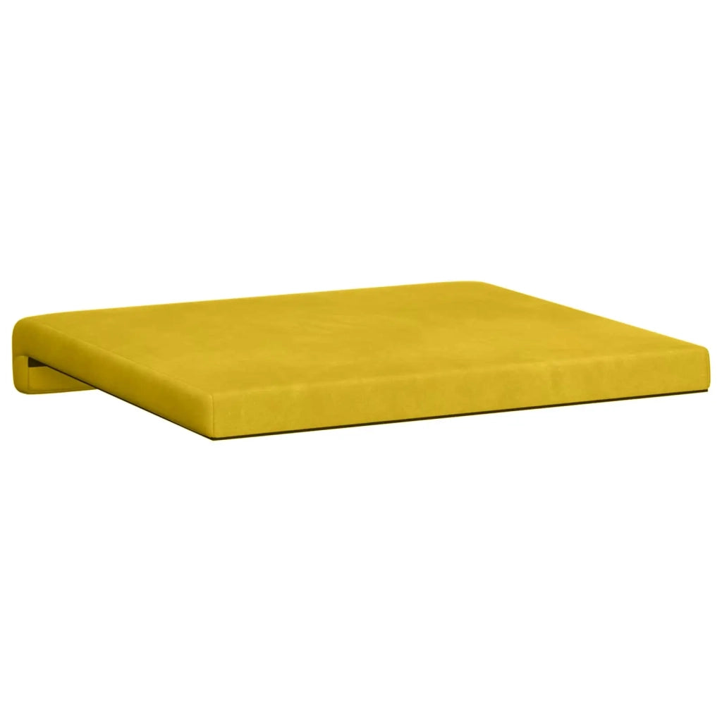 Cuscino per panchina 2 pcs Velluto Giallo Profondità 35 cm 42043028