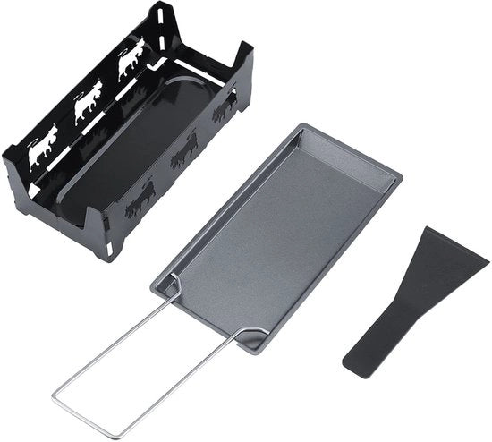 Set di raclette portatile mini - Antiaanbaklaag - Koolstofstaal - Riscaldato a candela - Facile da pulire