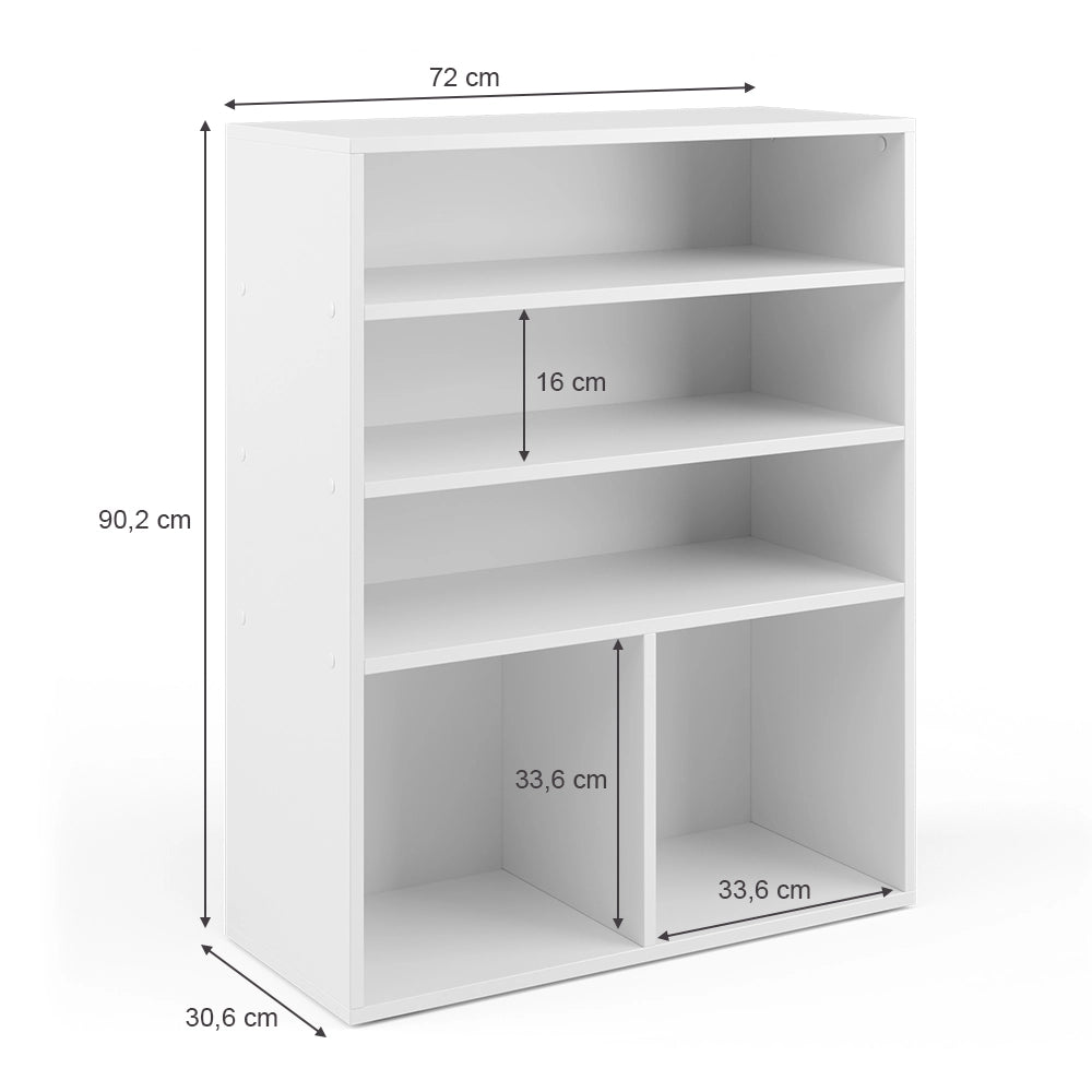 Libreria bambini Luigi Bianco 72 x 90.2 cm 2 scomparti Vicco