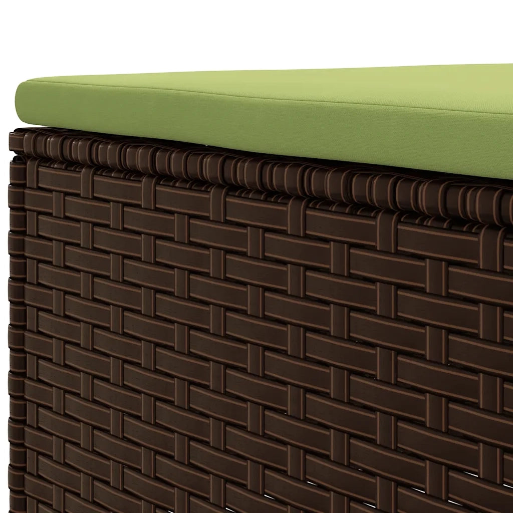 Set Divani da Giardino 5 pz con Cuscini Marrone in Polyrattan