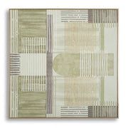 Stampa Dipinta Su Tela Lignes Con Cornice -a- cm 60x3x60