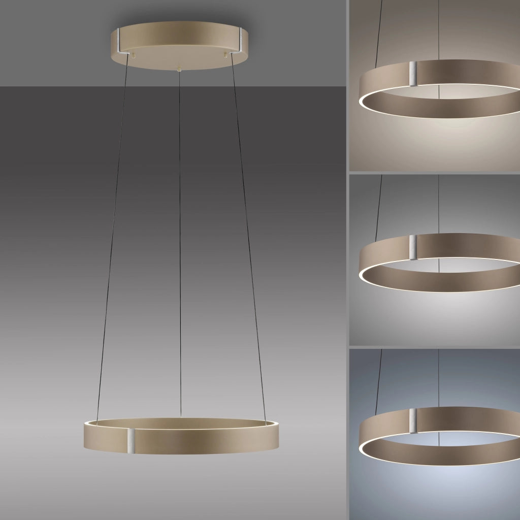 Lampada sospesa ring moderna bronzo Ø50 LED 20W Neuhaus