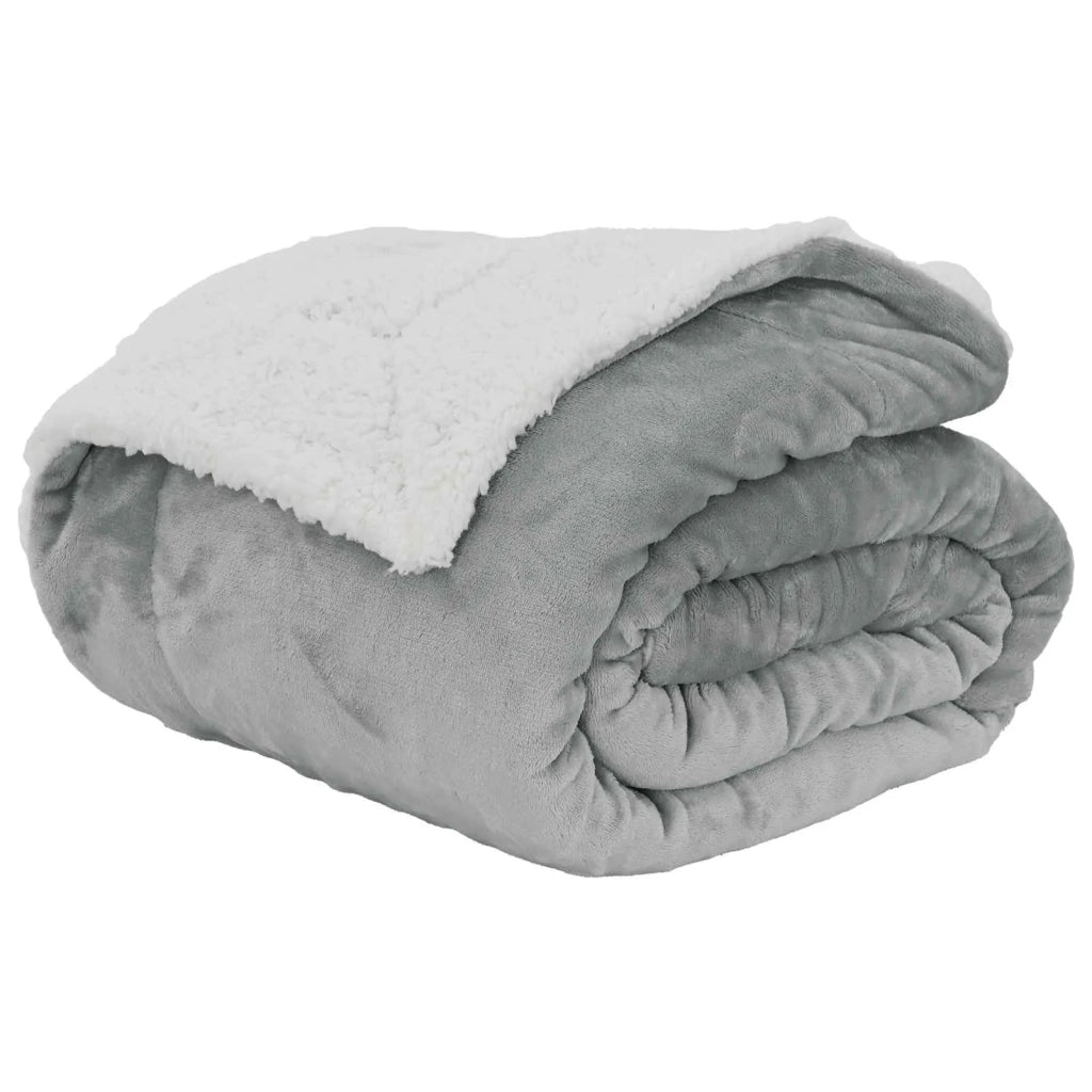 Coperta Grigio 220 x 240 cm Panno 42016987