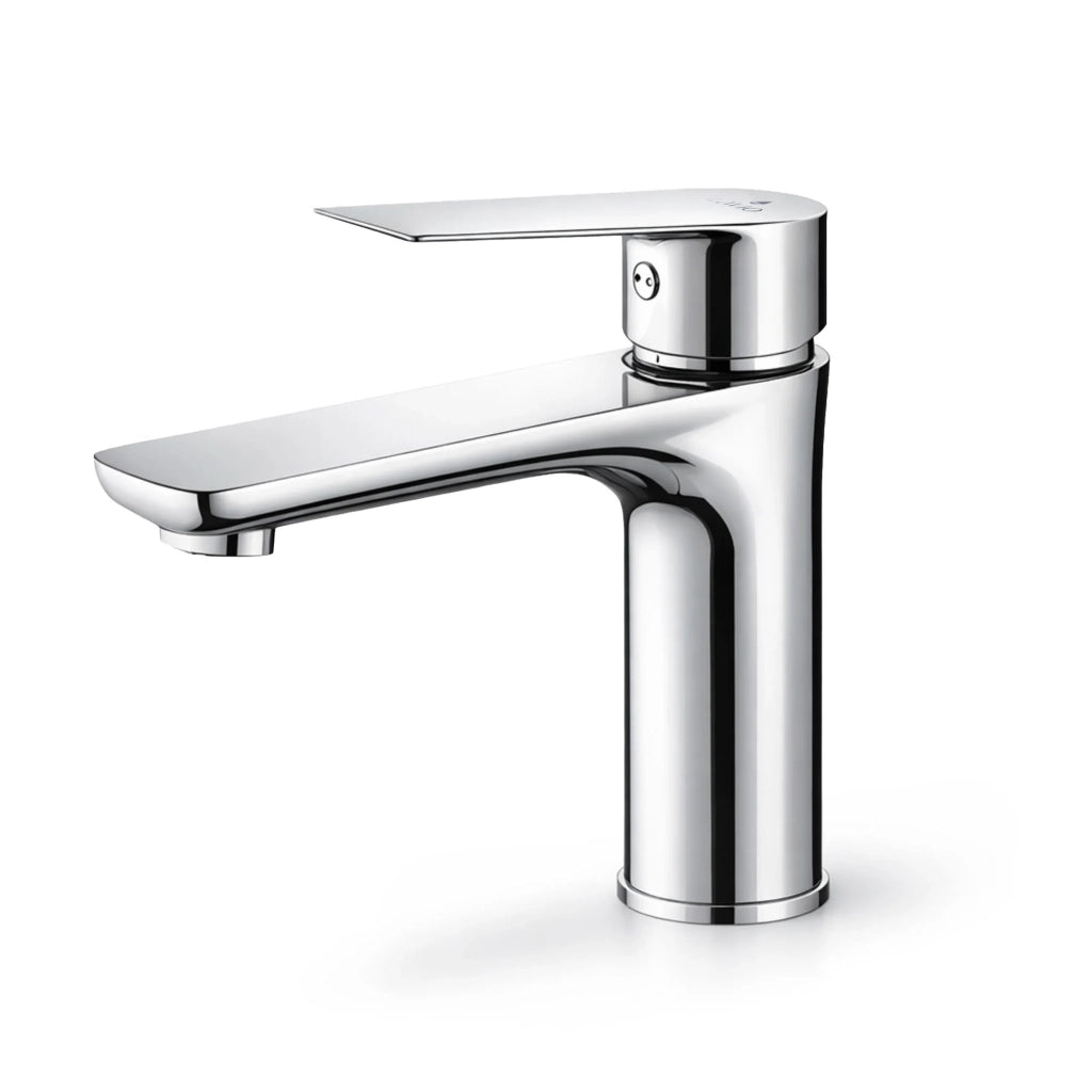 Rubinetto lavabo basso bagno miscelatore monocomando cromato AXON