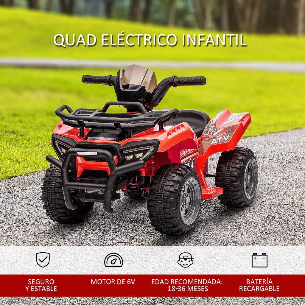 Quad Elettrico per Bambini ¨C Minimal ¨C Rosso 70x42x45 cm