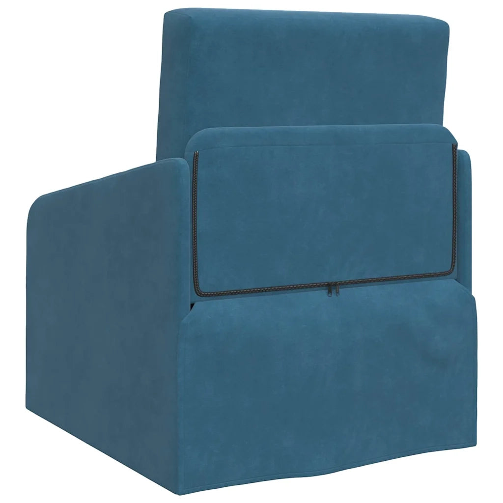 Divano Letto-Sofa Letto-Daybed Blu 65 x 80 x 83 cm Velluto