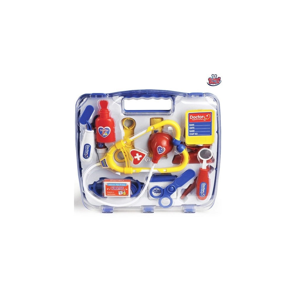 Trade Shop - Set Valigia Dottore Giocattolo Con Accessori Forbici Stetoscopio Valigetta -