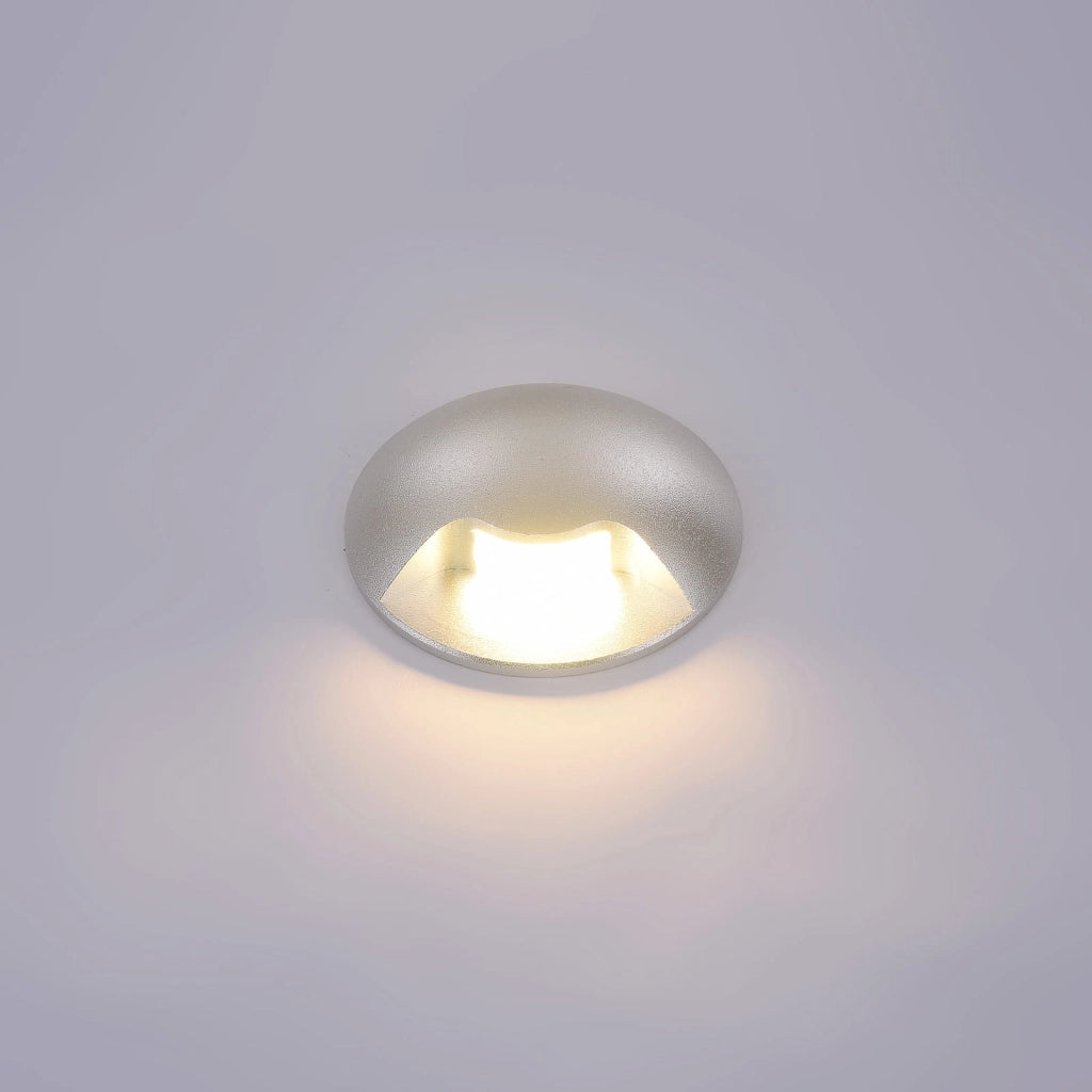 Applique esterno Italux Basilio LED 3W 3000K IP65 argento