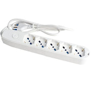 Multipresa ecova 30081x 6 prese universali bipasso schuko bianca