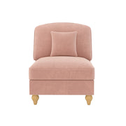 Divano Windsor senza braccioli Chenille con cuscino - Zephmum - Rosa