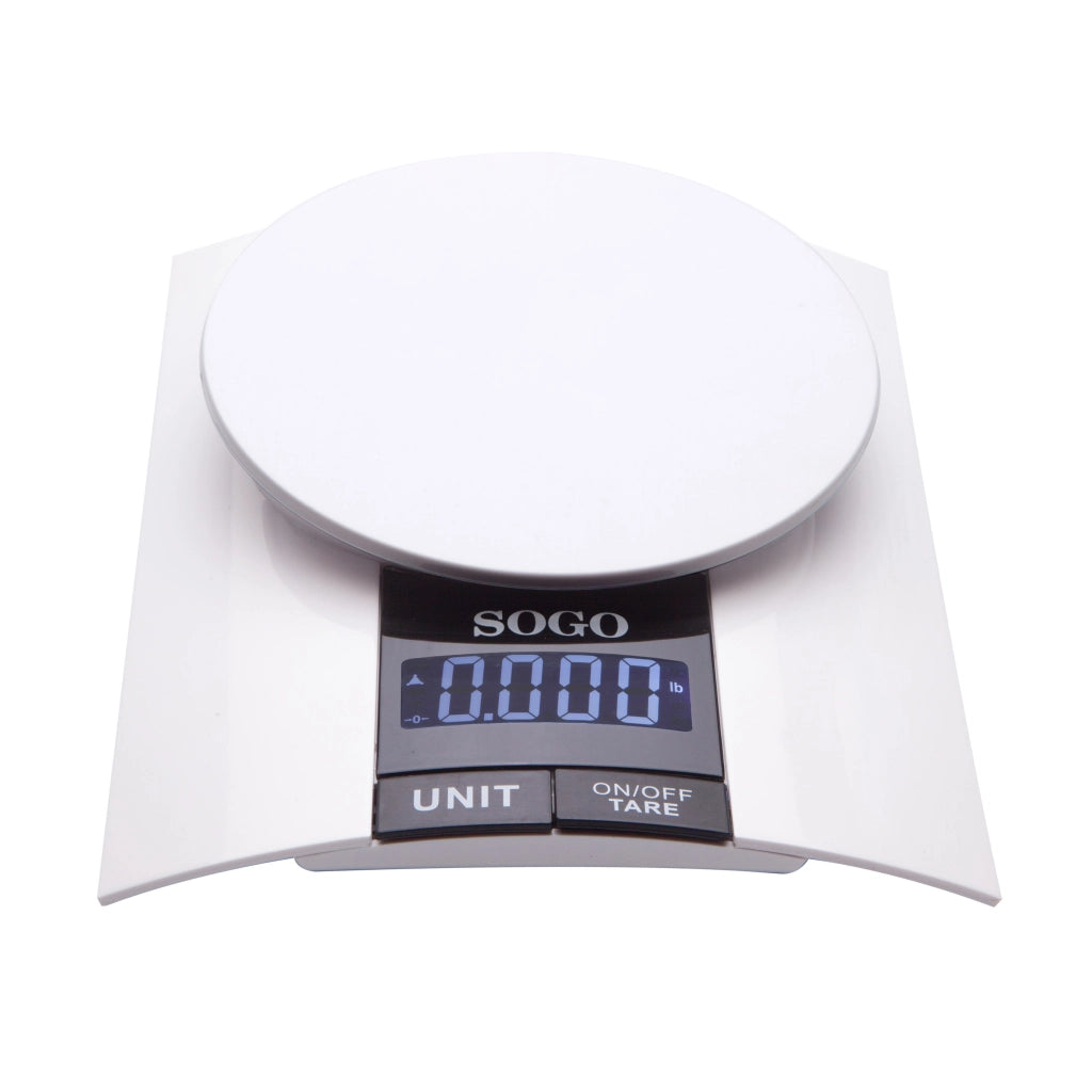 Bilancia da cucina digitale elettronica 3kg, display LED retroilluminato bianco, precisione 1g, funzioni tara e zero - SOGO