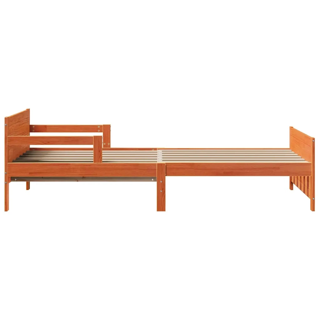 Struttura del letto con testiera Marrone cerato 80 x 200 cm 877211