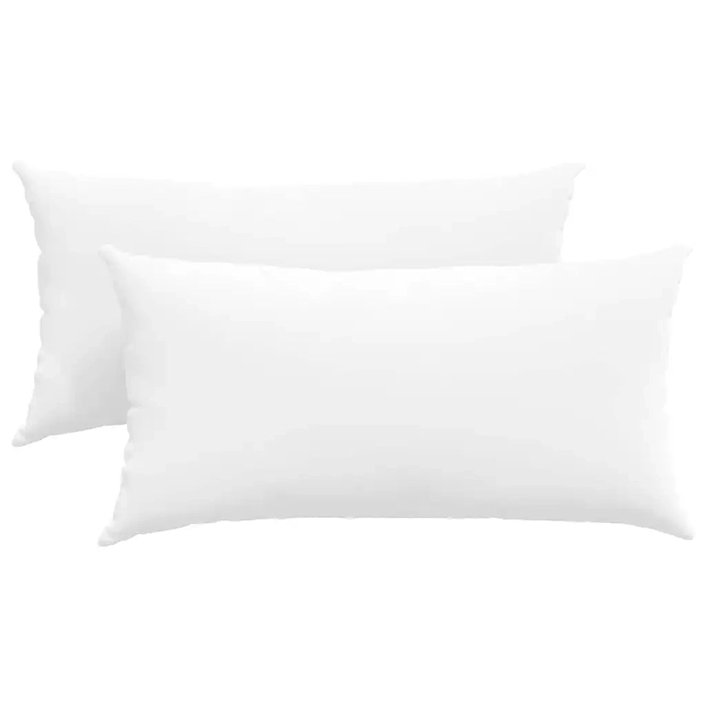 Cuscini da Divano 2 pz-Set di 2 Cuscini per Sofa Bianco 80 x 40 cm Tessuto