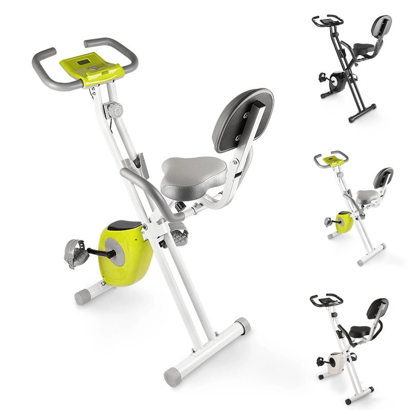 Cyclette pieghevole , resistenza magnetica a 8 livelli, sedile regolabile, con volano magnetico da 2,5 kg, silenziosa e liscia