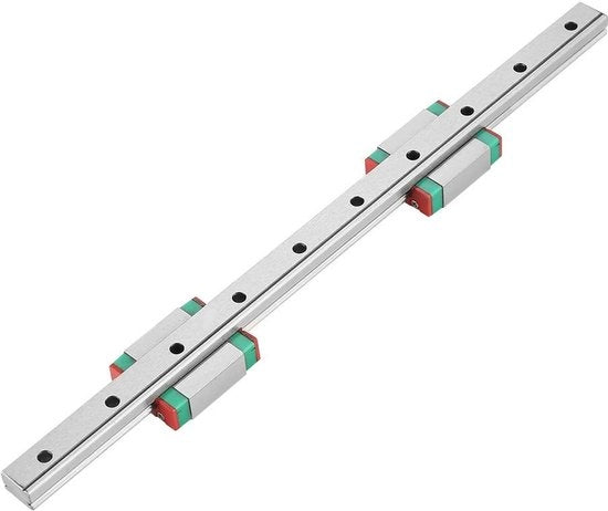 Geleiderail Lineare 250 mm - Railgeleiding Miniaturo - Porta Scorrevole 12 mm - Blocco di Guida MGN12B - Anticorrosivo - Alta Precisione - Geleiderail Lineare