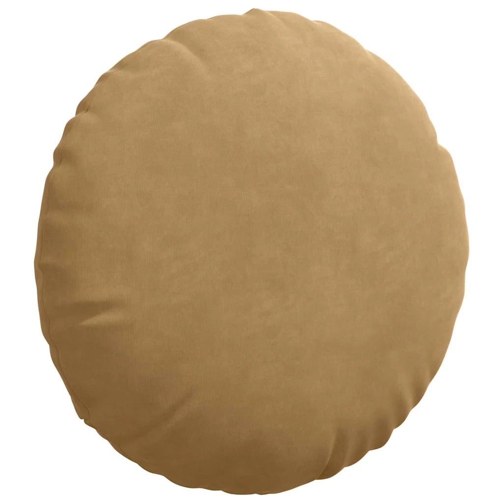Cuscini per Seduta 2 pcs Marrone Ø 40 x 13 cm Velluto 42014145