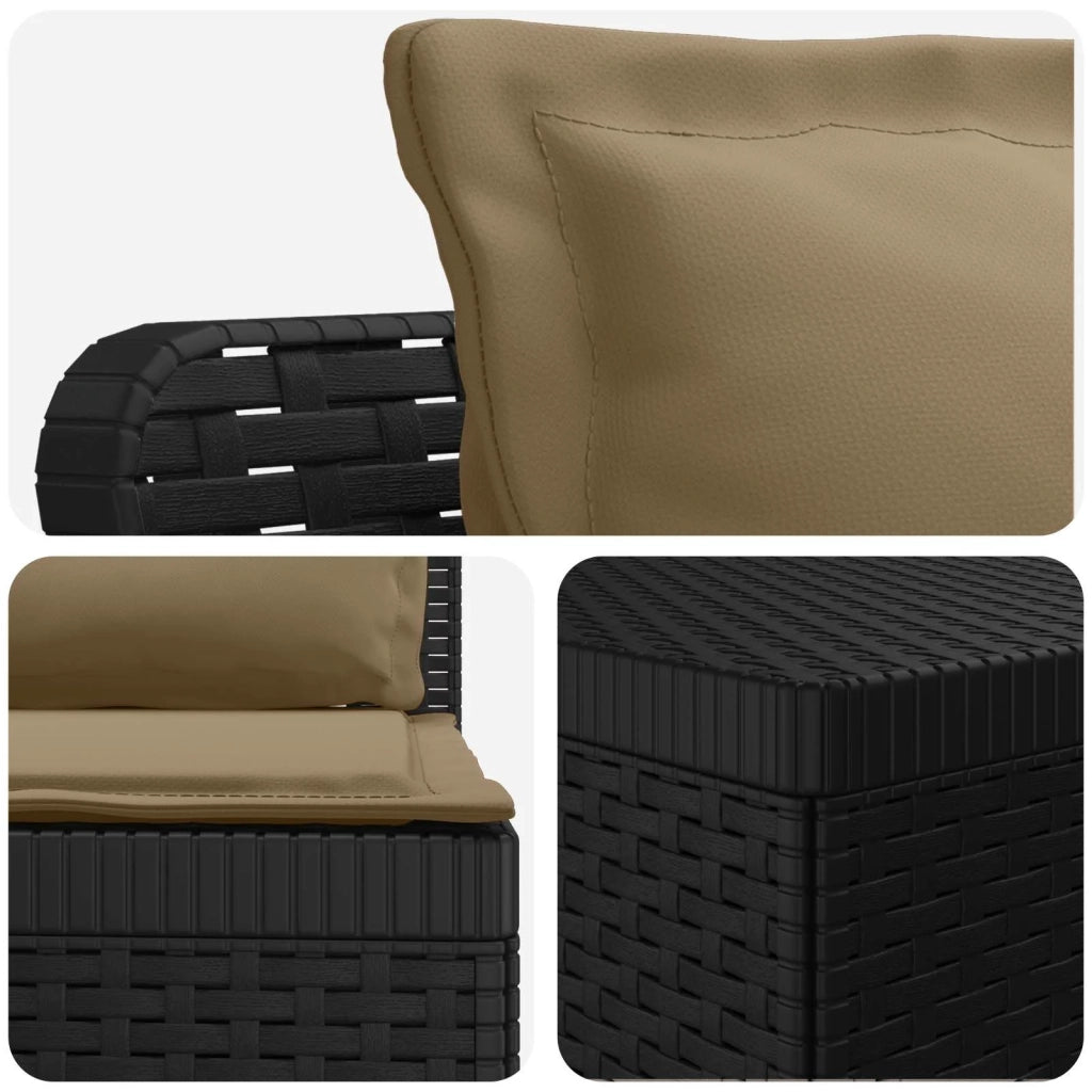 Divano da Giardino a 4 Posti con Cuscini in Stile Rattan PP 3443872