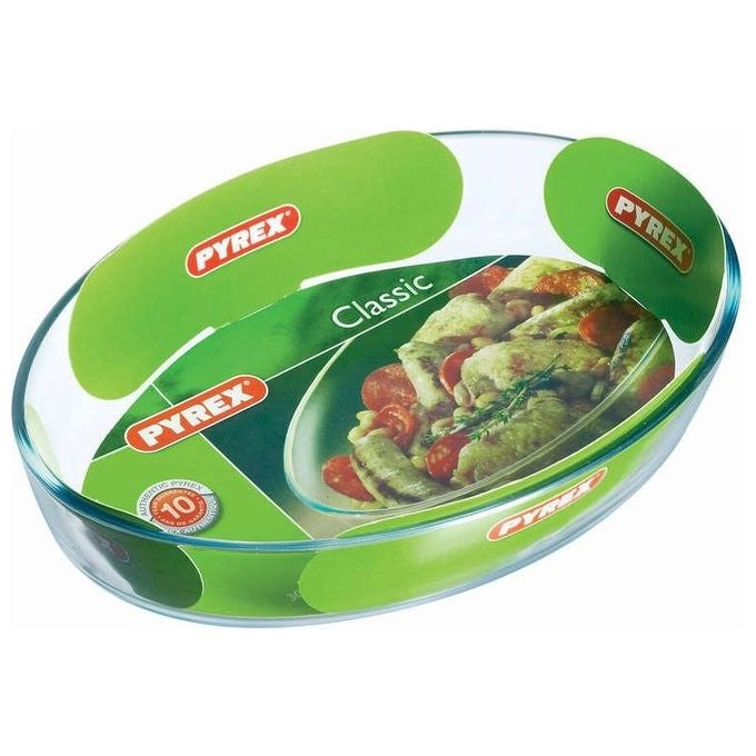 Pyrex 7070.55101 Tegame Ovale in Vetro Borosilicato 21x13 cm 700 ml Forno Microonde Lavastoviglie colore Trasparente